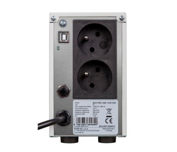 Ever ECO PRO 1000 (1000VA/650W, 2xFR, AVR, CDS) - 377088 - zdjęcie 2